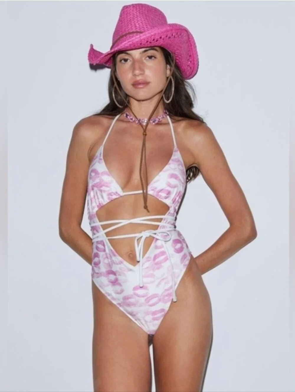 NWOT Frankies Bikinis X Sydney Sweeney Gemma Shine One Piece Bikini XL